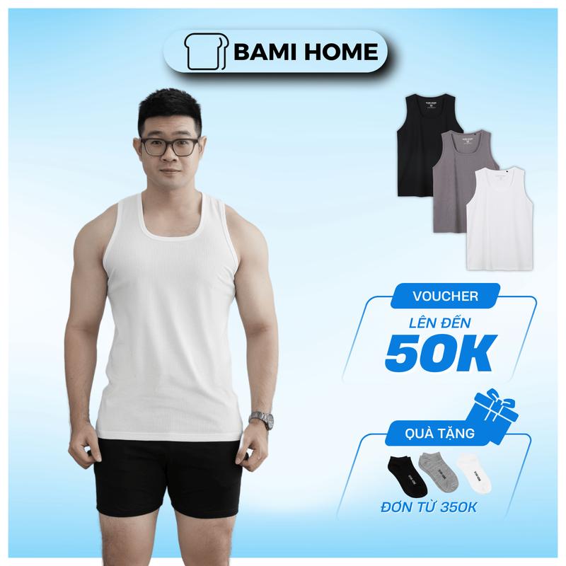 Áo thun ba lỗ nam co giãn BAMI HOME áo tanktop sát nách nam tập gym thoáng mát ATT05