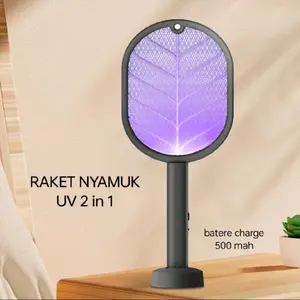 Raket LX 102 Nyamuk Electrik Lampu LED Cas Ori Tahan Lama Awet Charger USB 2in1