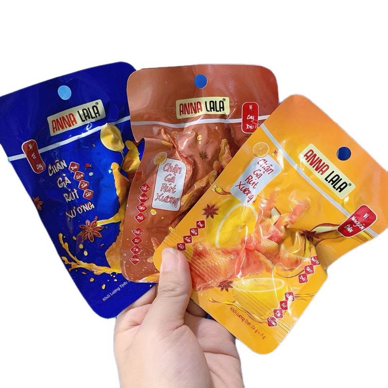   kèm muối chấm  Combo 20 30 chân gà rút xương Anna Lala đủ vị cay nhiều cay dịu không cay. 