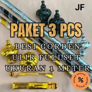 Promo!! Paket 3 Pcs Batang Gorden Fullset Ukuran 1 Meter Peking Buble Wrap Tebal