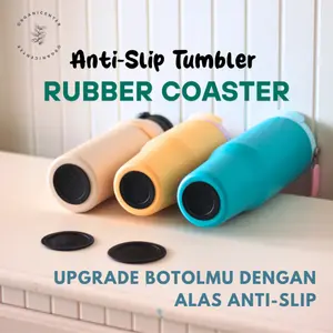 Alas Anti Slip Tumbler Universal Rubber Coaster Mat Silicone Bumper Diameter 4.5 cm 5 cm 5.5 cm 6.5 cm 7 cm 7.5 cm Silikon Bawah Botol Aksesoris Adds On Baret Boots Gores