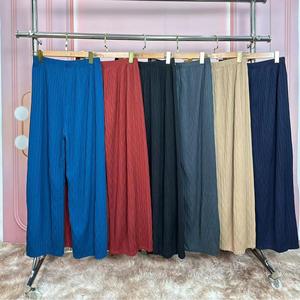 Plus Size Cotton Laici Pleated Palazzo (Fit up to 110kg)