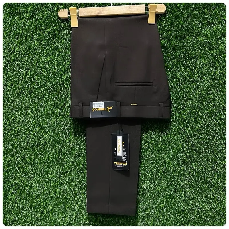 TRENMAN Celana Kantor Formal Kerja Bahan Dasar Pria Slimfit HITAM 27-38 Hitam 6