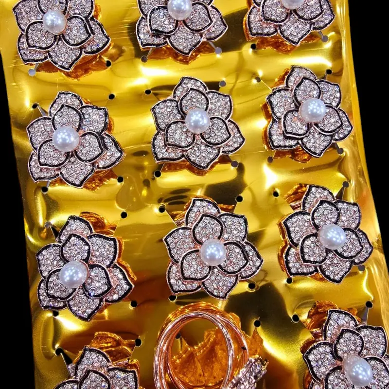 Bros Kolong Bunga Permata Mutiara Bros cincin, bros hijab Kerudung 6