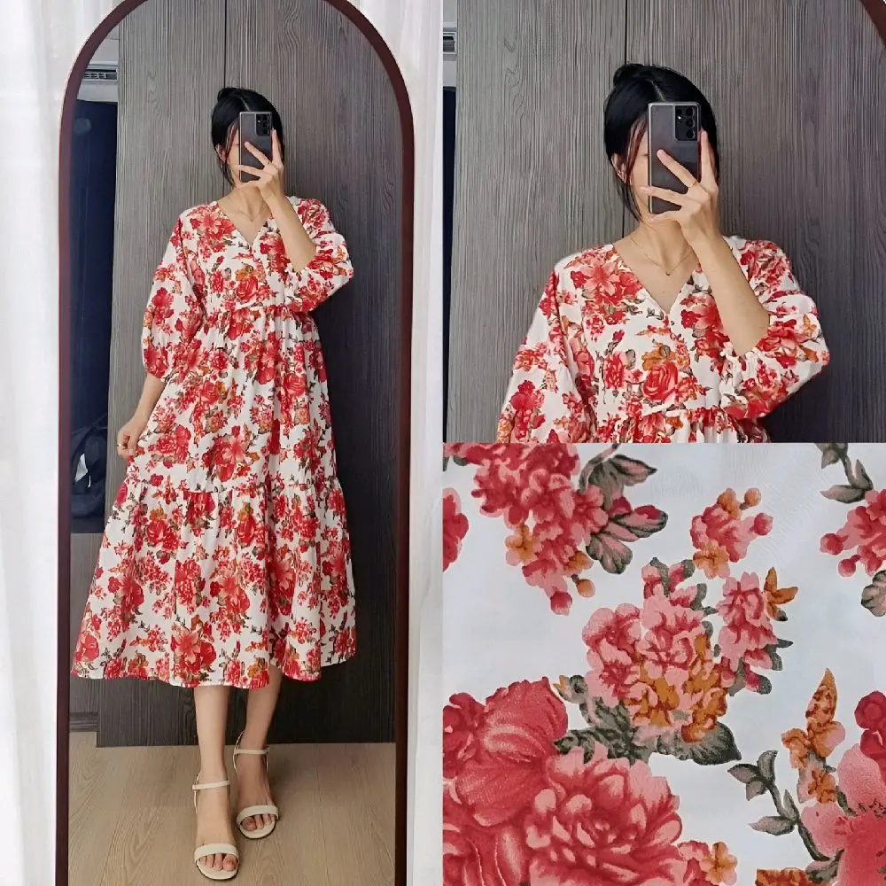 Gege-Dress Bisky/Daster bisa bumil Busui friendly depan sleting hidup