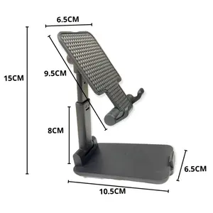 Folding Desktop Support Stand Universal Phone Holder Handphone Dekstop Stand Holder Lipat Foldable Phone Holder HP Folding Universal Meja Pengaturan Dudukan Desktop Lipat Plastik Handphone Foldable Plastic Adjustable Angle Portable Mobile Universal