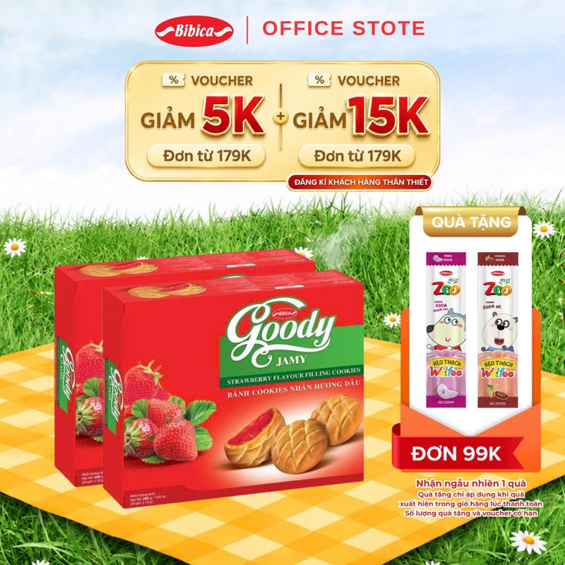 TOP Combo 5 Bánh Jamy Nhân Mứt Bibica 200g