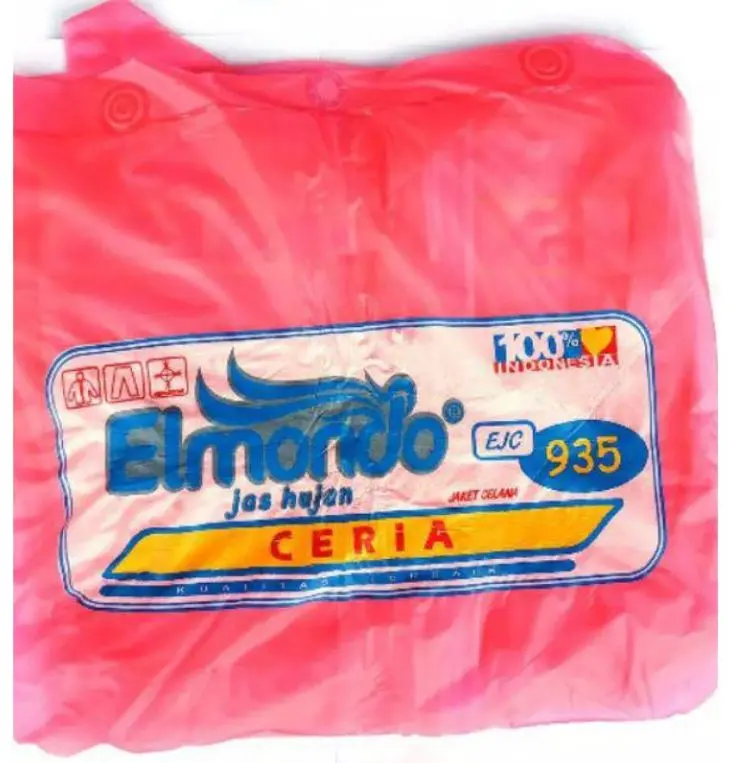 Jas Hujan Elmondo Ceria 935 Stelan Jaket Celana Tebal Murah Meriah Bukan Plastik ORIGINAL Dapat digunakan kembali Tahan air PVC Sepeda Motor 7