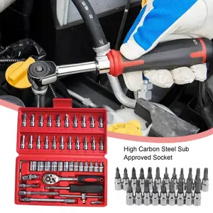 Cordless Electric Slim Ratchet Set with 45 Adjustment Tools Rustproof Corrosion Resistant Power Ratchet Wrenches Repair Tools