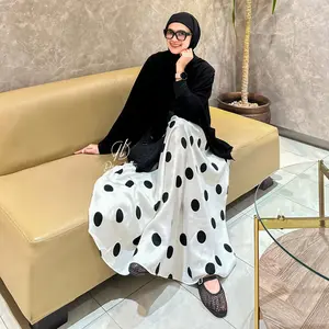 Aletha Set Rok Tunik Malay Polkadot One Set Circle Batwing Busui Friendly Daily Set by Diarletta