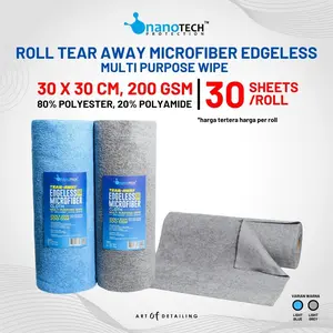 MICROFIBER TEAR AWAY EDGELESS ROLL - 200GSM 30X3Ocm 30 LEMBAR - nanoTECH PROTECTION - MICROFIBER ROLL - MICROFIBER TEAR AWAY