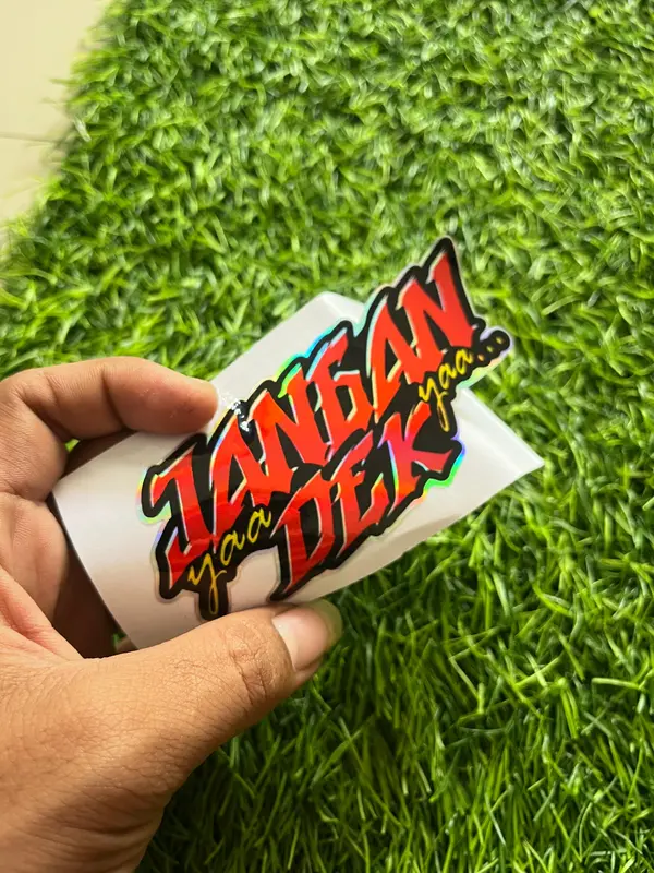 sticker stiker satuan jangan ya dek ya sudah di cutting presisi ukuran 11x5cm virall Paper 3