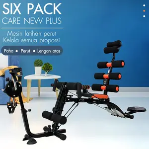 Bettergrow Six Pack Care 6 in 1 Multifungsi Alat Olahraga Sit Up Cardio Black Otot Perut