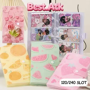 Album foto Album Polaroid 120 Slot Saving Album Buku 2R 120/240 Tahan Air  Album Polaroid/Kartu Pos/Uang Tunai Buku Kenangan/Notebook Gaya Retro Transparan Estetis