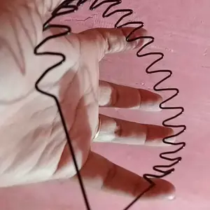 Bando Hairband Kawat Zizzag Besi Metal Gelombang Poni Rambut Cowok Laki Perempuan