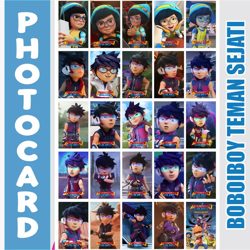 100 Pcs Photocard Boboiboy dan Teman-temanya Bonus Innerslave 4