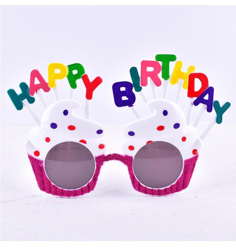 Product Introduction of Wholesale quirky party photo props, cake decorations, birthday celebration items, and baby milestone props for Children's Day and Valentine's Day, including glasses. 8
