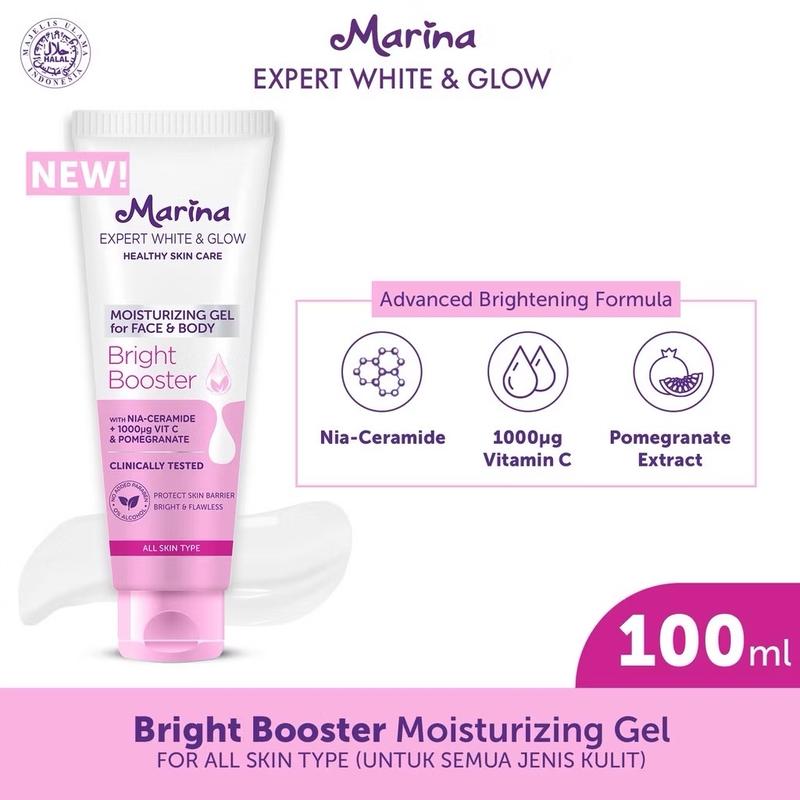(READY STOK) Marina Expert White & Glow Moisturizing Gel for Face & Body  Hydra Lock 170ML | MOISTURIZER MARINA FOR FACE AND BODY 5