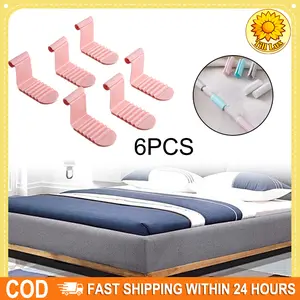 6Pcs Klip Sprei Aman Tanpa Jarum - Pengencang Anti Geser, Cocok untuk Semua Jenis Sprei