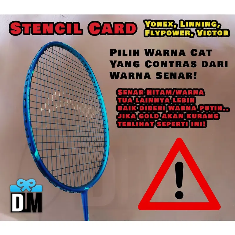 Stencil Senar Cat Tinta Raket Badminton Spidol Toyo Paint Marker Original Penanda Segala Jenis Bahan 3
