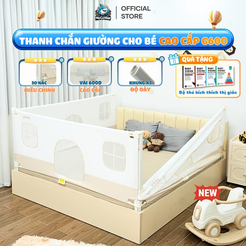   Độc Quyền  Thanh Chắn Giường Pakey 2026 Cao Cấp Chắn Giường Nâng Hạ 1&2 Bên Dễ Dàng Chiều Cao Tối Đa 105cm 