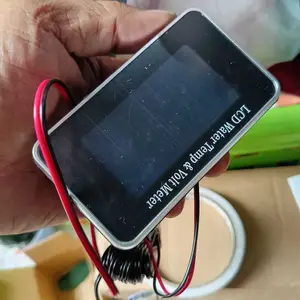 2in1 LCD Digital Pengukur Temperatur Air Voltmeter Tekanan Udara/12V 24V 2in1 LCD Car Digital Display Gauge Voltage Pressure Water Temp Meter with Buzzer Alarm M10/Lcd Voltmeter Suhu Mobil Motor