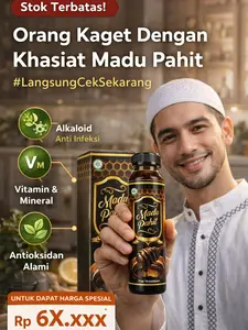 Madu Hitam Pahit 99 - Kaya Nutrisi dan Antioksidan - Ukuran 250 ML Honey Syrup Herbal Sirup