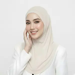Hijab Bergo Instant Soft Ped Size M Rayon Viscose