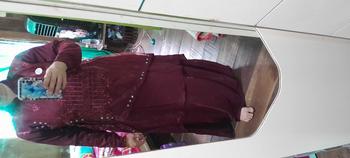 Product Review of Na Fashion- NAMIRA Dress Gamis Malaysia Kombinasi Brukat Bahan Crinkle Premium mix brokat sapto minimalis cantik mewah elegant from A** N**i 1