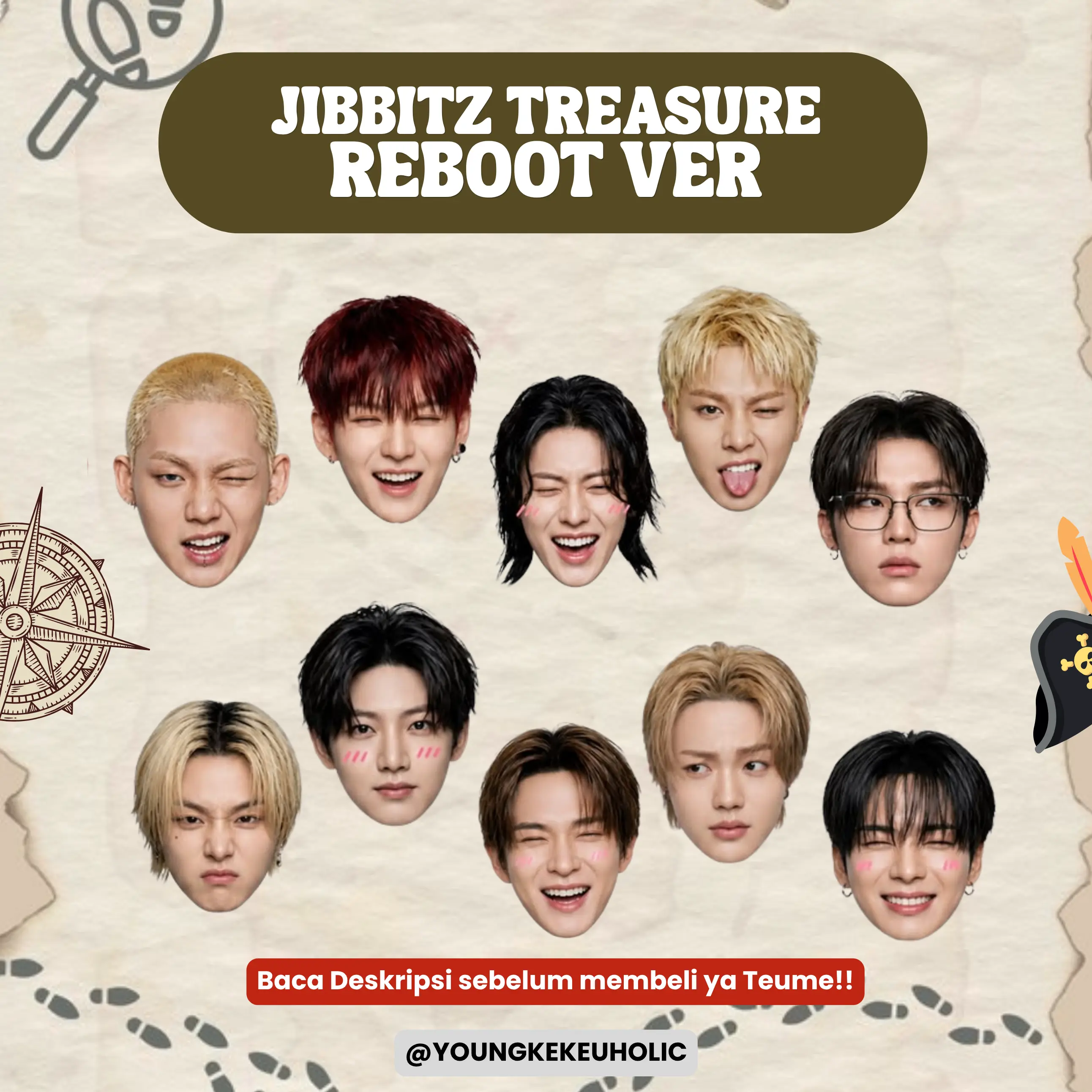 1 Set Jibbitz & Pin sepatu Treasure Ver