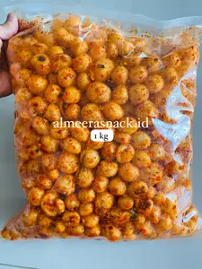 cimol kering/cimol mini kering pedas daun jeruk bumbu melimpah 1kg 500gram 200gram Food Snacks Keripik Cemilan