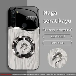 Berlaku untuk [Redm1 Note 8] casing ponsel sederhana kelas atas anti sidik jari anti jatuh casing ponsel kaca temper 115