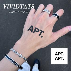 VIVIDTATS Herbal Juice Temporary Tattoo APT. Letter Trendy Style, Long-Lasting Realistic Personalized Tattoo, Niche Design INS-Style Temporary Tattoo Sticker temporary  tattoo  waterproof tattoo  set