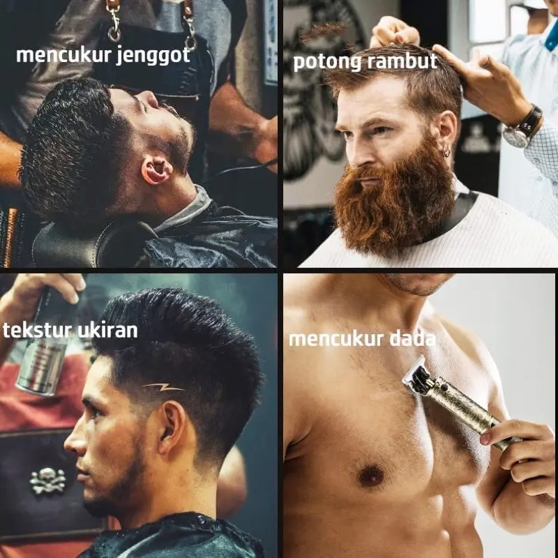 Alat Cukur Elektrik Hair Clipper Trimmer T9 / Cukur Vintage T9 Alat Cukur Hair Clipper Jenggot Kumis Rambut 2