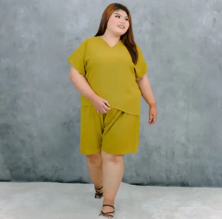 Setelan Baju Wanita Oversize Oneck One set vneck 100 dapat 3 pcs 2