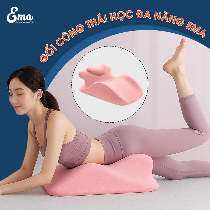 Gối công thái học Ema nâng hông thư giãn hỗ trợ tư thế - Nâng hông thoải mái giảm tê mỏi khi duy trì tư thế lâu