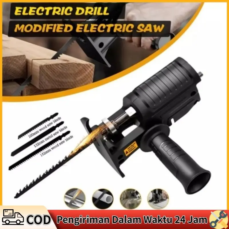 LEEGO Gergaji Mesin Adapter Reciprocating Jigsaw / Tambahan Jig Saw Mesin Bor Tangan Gergaji Konektor Electric Drill Jigsaw