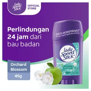 Lady Speed Stick Orchard Blossom 45gr Anti-Perspirant for Women Deodoran Wanita Melindungi Dari Bau Badan, Mengurangi Bau Keringat, Perlindungan 48 Jam Dari Bau Badan, Perawatan Badan