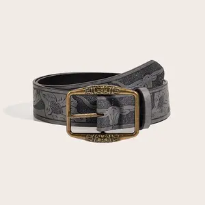 sabuk bergayaetnik dengan jeans tali pinggang fashion wanita Elegan Kulit belt gesperemas gadis seksi vintage rasa kemewahan ikat pinggang wanita gaya Amerika baru y2k