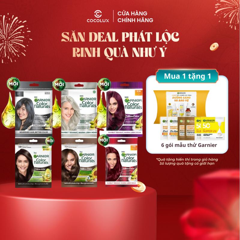  Kem Nhuộm Tóc Garnier Color Naturals Creme Riche & Ultra Color Chuẩn Màu 