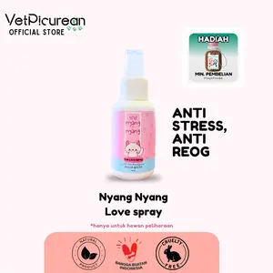 Vetpicurean NyangNyang Love Spray Anti Stress Anti Reog Kucing dan Anjing Actinidia Polygama