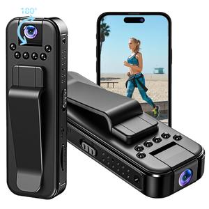 ウェアラブルアクションカメラ、ポータブルボディカメラ、ハンドヘルドスポーツカメラ、1080Pブログ用カメラ、WiFiワイヤレス送信、赤外線ナイトビジョン、180°回転レンズとバッククリップ、アウトドアスポーツスキー、自転車、ハイキング用
