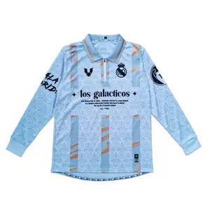 JERSI RETRO FANTASI REALMADRID LONGSLEEVE TANGAN PANJANG PUTIH