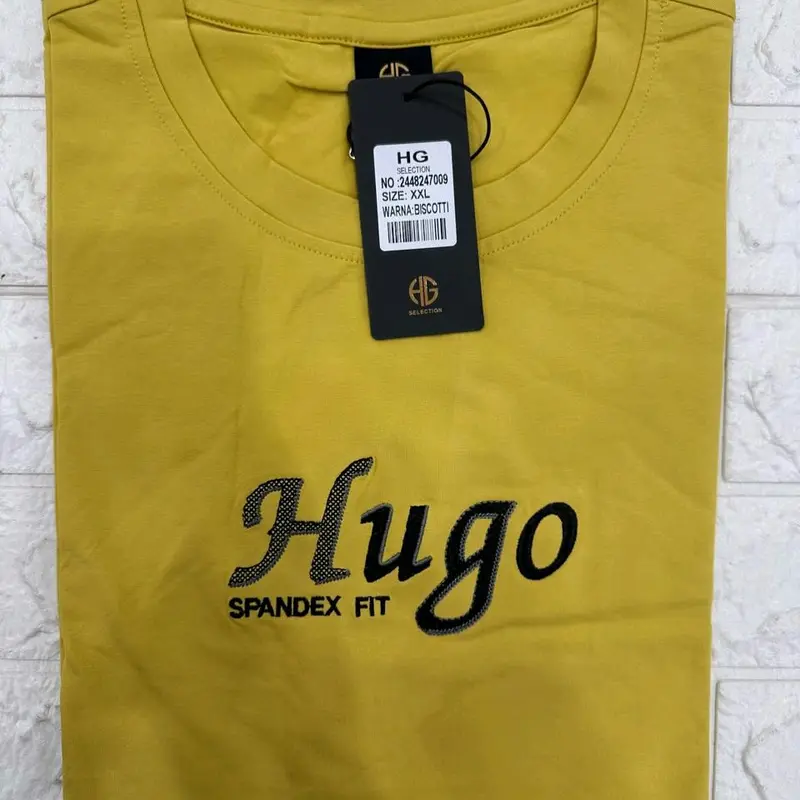 kaos oblong hugo selection ukuran jumbo (2XL 3XL 4XL) / kaos jumbo cowok Nyaman Katun 0