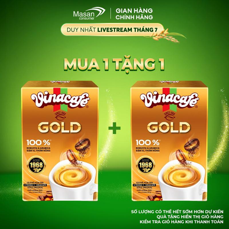 Cà Phê Vinacafé 3in1 Gold Original - Hộp 18 gói x 20gr