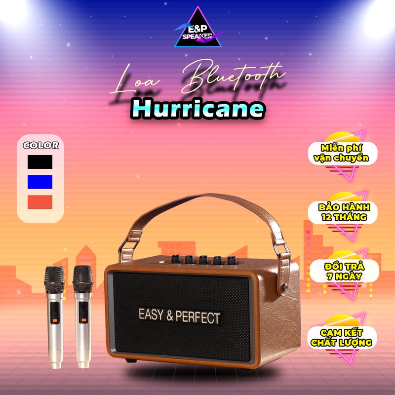   ENP  Loa karaoke bluetooth EP-HURRICANE PHIÊN BẢN NÂNG CẤP Kèm 2 Micro Cao Cấp Hát Karaoke Cực Hay Quai Da Chắc Chắn Chính Hãng BH 12 Tháng 