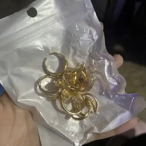 Cincin Wanita Seset Cincin Bunga Aesthetic Ring Mutiara Lucu Imut Mewah