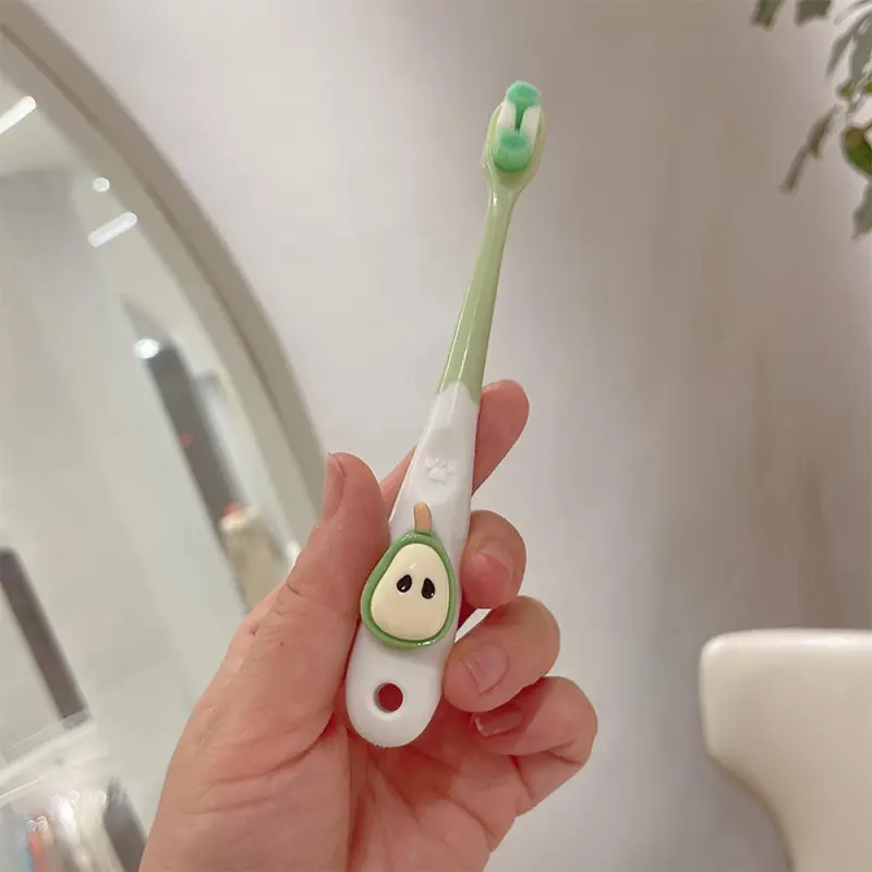 Bàn Chải Đánh Răng Trẻ Em, Thiết Kế Hoạt Hình Trái Cây Dễ Thương, Hình Dâu Tây, Lông Mềm Siêu Mịn, Bàn Chải Làm Sạch Và Chăm Sóc Răng Miệng, Thích Hợp Cho Trẻ 2-12 Tuổi 6
