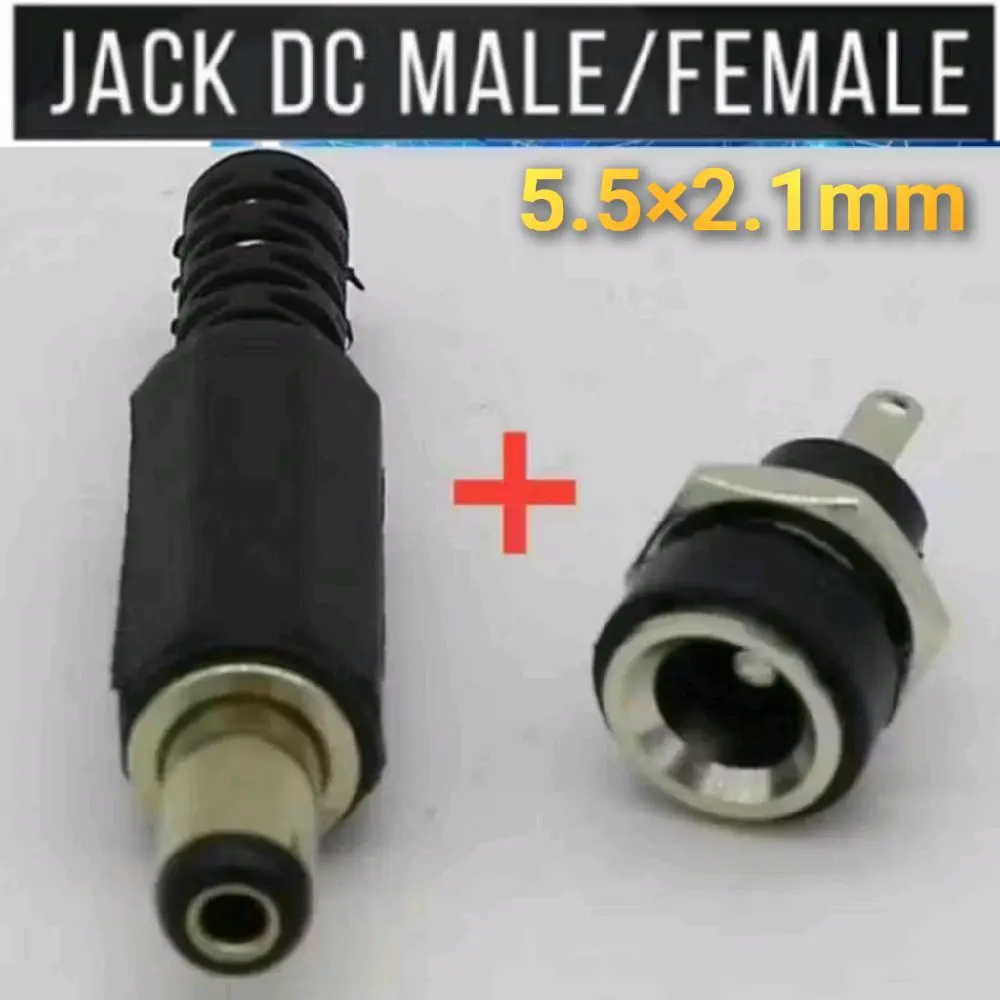 Sepasang Jack DC 5.5x2.1 mm Connector Male Female