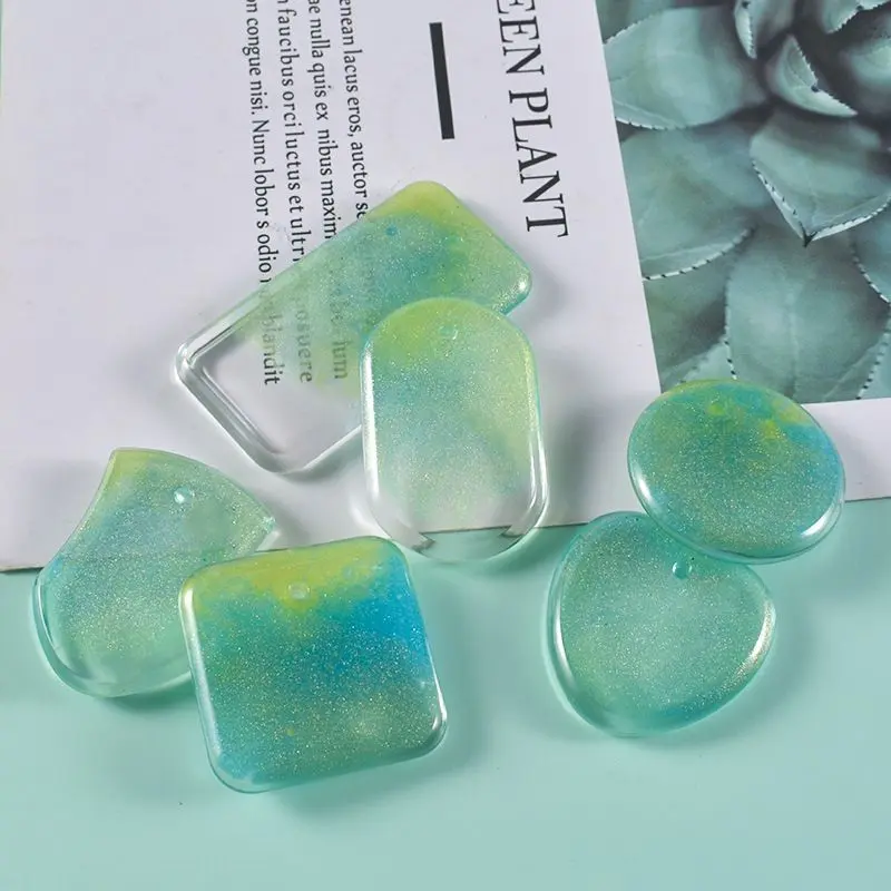 Cetakan Resin Kalung / Cetakan Resin Anting / Cetakan Silikon Liontin / Cetakan Resin Epoxy Untuk Membuat Perhiasan DIY 6